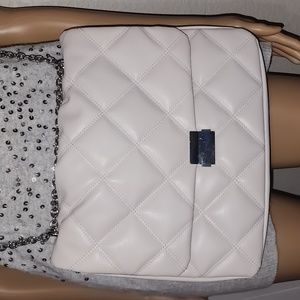 H&M HM Off White Quilted Chain Bag